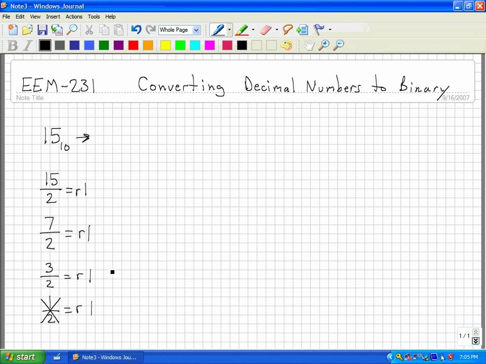 How to Convert a Decimal Number to a Binary Number - YouTube
