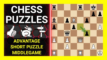 Chess Puzzles to Practice. Themes: Advantage, Short puzzle, Middlegame. Learn Chess