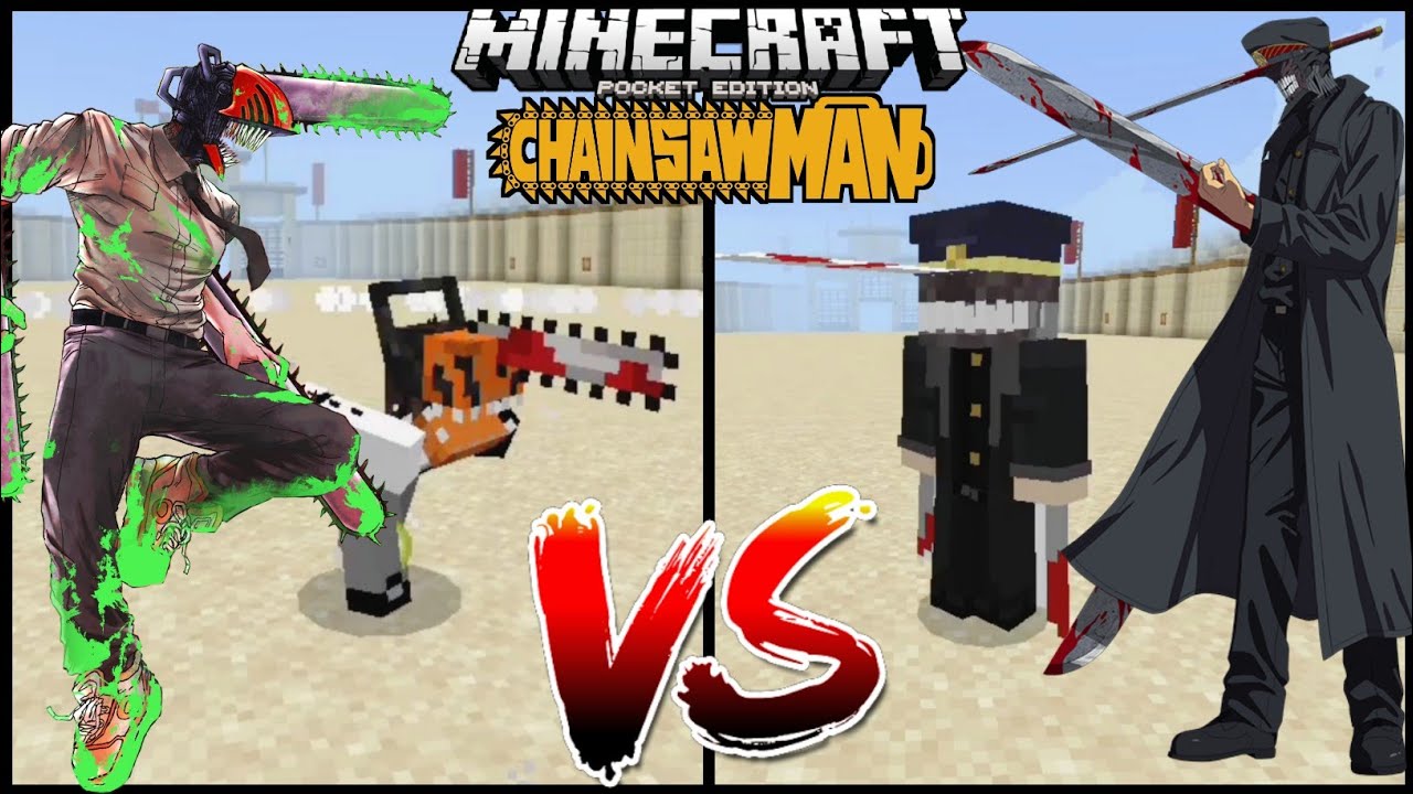 Chainsaw Man VS Katana Man |    Addon Chainsaw Man For Minecraft PE