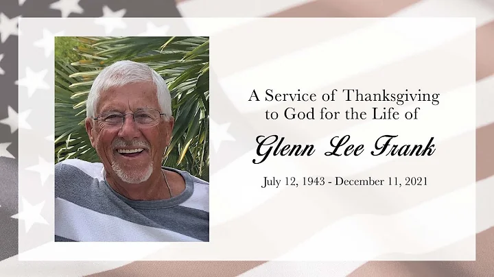 Glenn Lee Frank Memorial Service