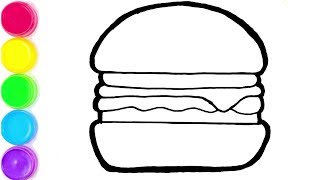 How to draw a easy Burguer | Drawing Tutorial Art