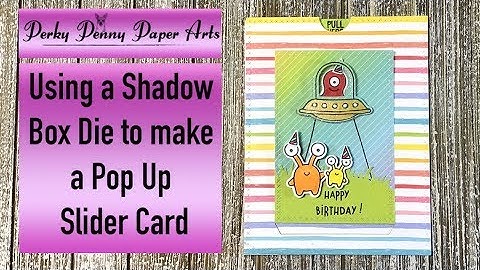 Sliding Pop Up Card Using Lawn Fawns Shadow Box Die