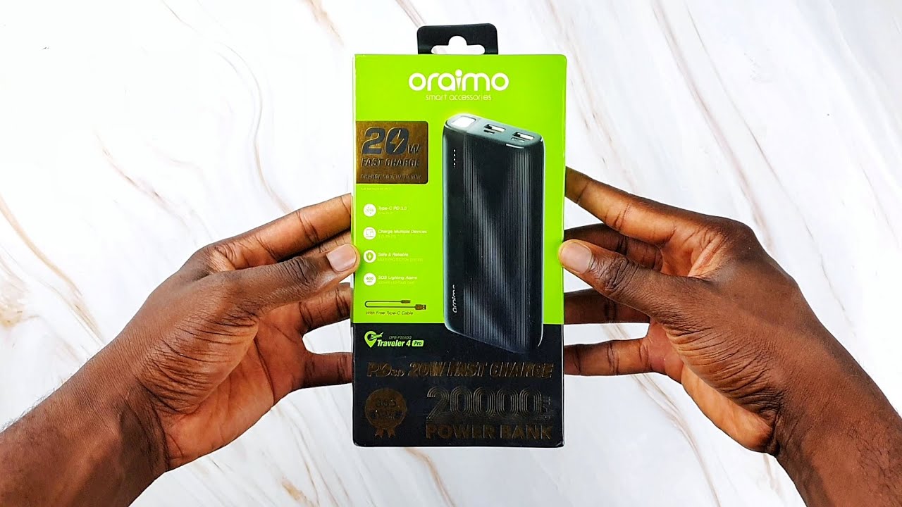 Bateria Externa Traveler 4pro 20.000 Mah Carga Rápida Oraimo