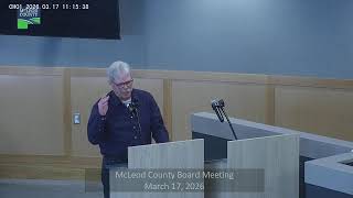 McLeod County Board Meeting March 17, 2026