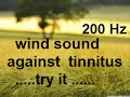 10 minutes wind at 200 hz as sound therapy for tinnitus