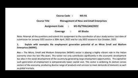 MS 93 SOLVED ASSIGNMENT 2022 / PDF WATSAPP ME 8228091239 MBA IGNOU 2022 #ignou