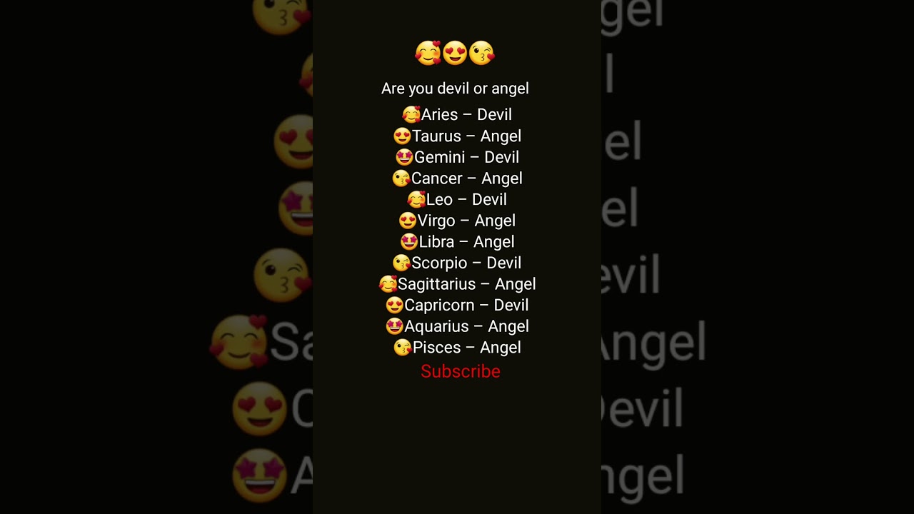 Are you devil or angel 