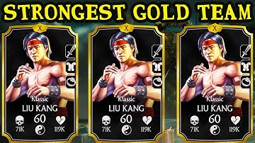 MKX Mobile. 3 Gold Klassic Liu Kangs in ONE TEAM! This Is the BEST GOLD TEAM EVER!