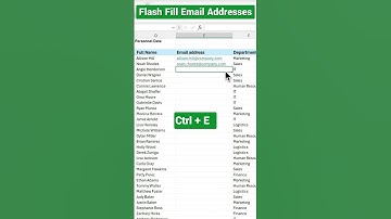 FLASH FILL Email Addresses in SECONDS with This Excel Shortcut!