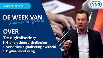 VNG Kabinetsformatie, digitalisering van de overheid - Week Leonard Geluk 4 december 2020