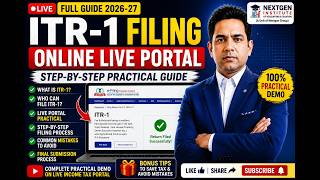 🚨 ITR-1 Filing 2026-27: Live Step-by-Step Full Guide! (Salaried &amp; Pensioners)