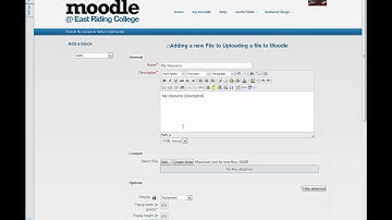 Uploading resources to moodle