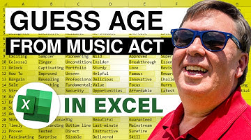 Excel Guess Your Age Using Wolfram Alpha Music Acts - Episode 2342