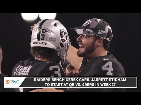 Raiders bench Derek Carr, will start Jarrett Stidham for final 2 games