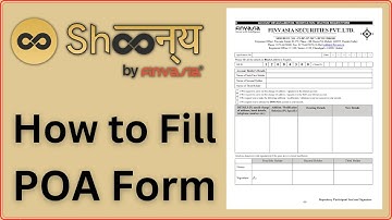 How to fill POA Form in Shoonya by Finvasia