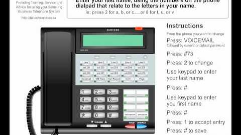 Voicemail Setup Step 03 - Dial By Name - Business Telephone System