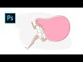 Flat Illustration Tutorial in Photoshop: Girl Running