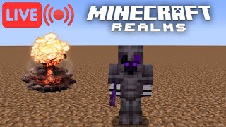 *LIVE* Getting Another Set Of Netherite Armor! Minecraft Realm