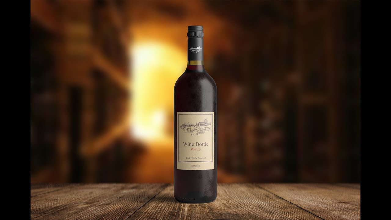 Download Wine Bottle Lg Mock Up 1 V2 0 How To Use Youtube Yellowimages Mockups
