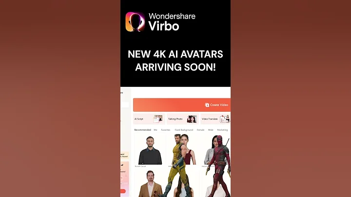 4K AI Avatars Coming Soon... #wondersharevirbo
