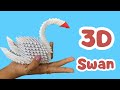 3D Origami Paper Swan | Easy DIY Paper Craft Tutorial