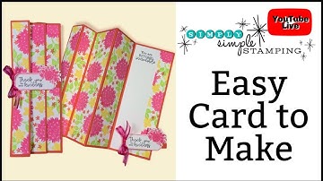 🔴 Slimline Fun Fold Card: The Simple Tutorial You Don