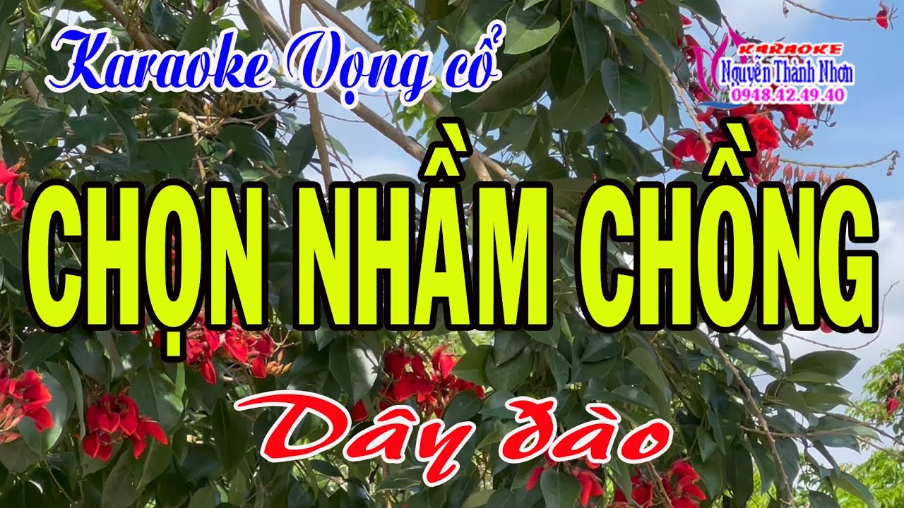 Karaoke vọng cổ CHỌN NHẦM CHỒNG - DÂY ĐÀO