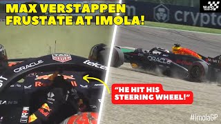 Max Verstappen Frustration and Hit his Steering Wheel after losing his control at Imola GP Practice