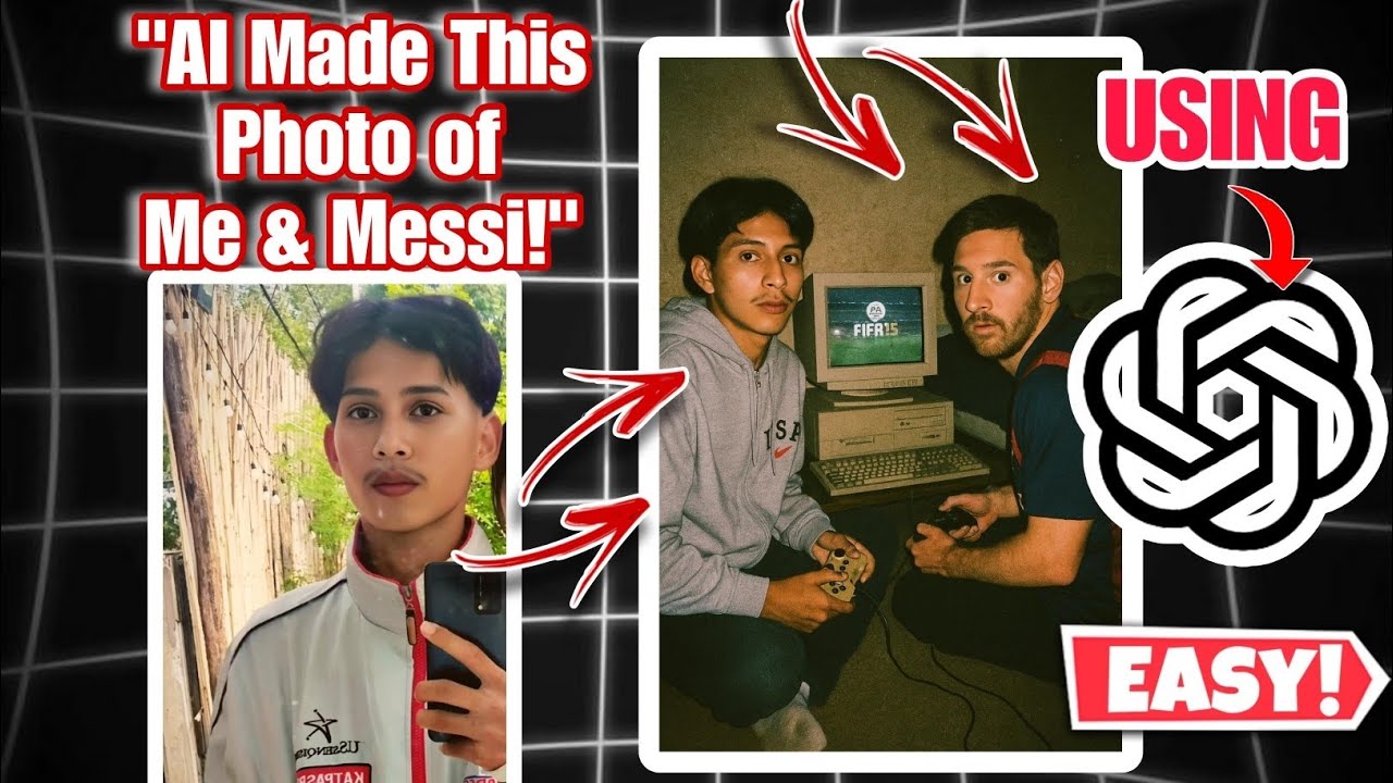 How to Used AI to Fake a Vintage Photo with Messi | chatgpt photo editing