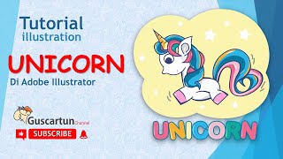 Cara menggambar unicorn, kartun dan pewarnaan di adobe illustrator screenshot 4