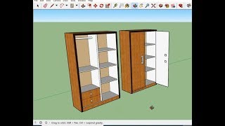 How to Make a Cabinet SketchUp | Cupboard, Wardrobe SketchUp Tutorial