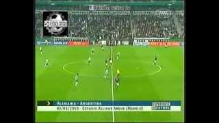 Alemania 0 vs Argentina 1 Amistoso 2010 Higuain, Veron, Messi FUTBOL RETRO TV