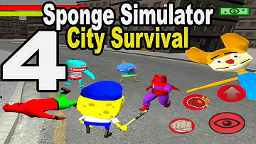 Sponge Simulator. City Survival Level 4 | Sponge Simulator Android Gameplay Part 4