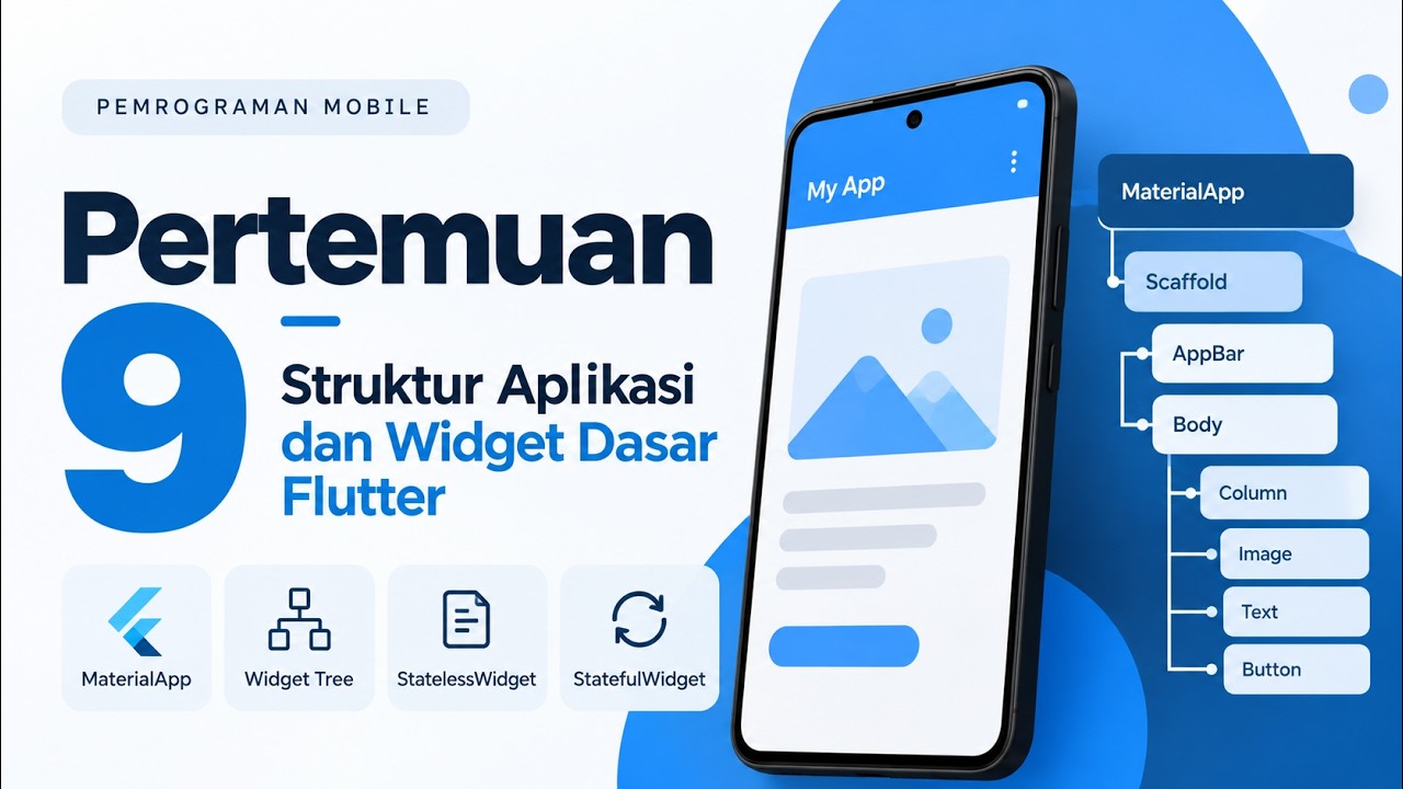 8. Struktur Aplikasi dan Widget Dasar Flutter - YouTube