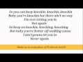 Freddie Stroma- knockin' lyrics