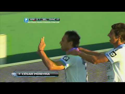 Gol de Pereyra. Arsenal 0 - Belgrano 1. Fecha 18. Torneo Inicial 2013. Fútbol Para Todos