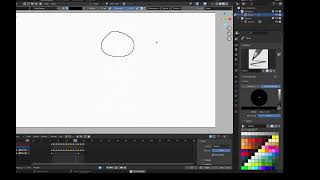 Blender 2D Grease Pencil first animation - bouncing ball with "squash and stretch"