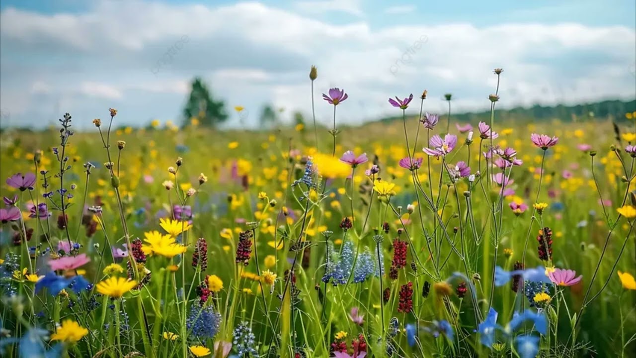 Campo di fiori a primavera