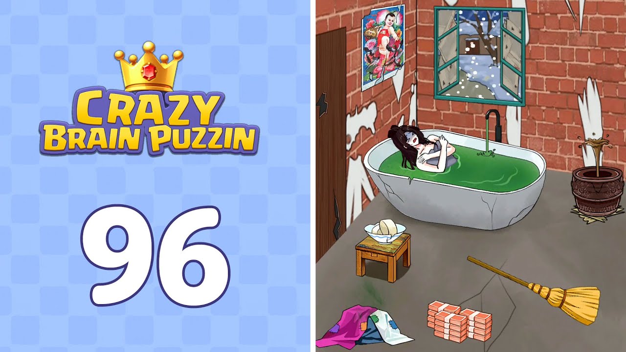 Crazy Brain Puzzle Level 96 Broken House Girl | Complete Walkthrough & Solutions! 🎯