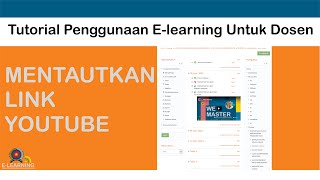 Menyematkan Link Youtube ke Elearning