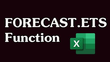 How to Use the FORECAST.ETS Function in Excel