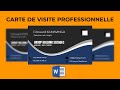 comment créer une carte de visite d&#39;affaire ou Business vist card en ms word 2023