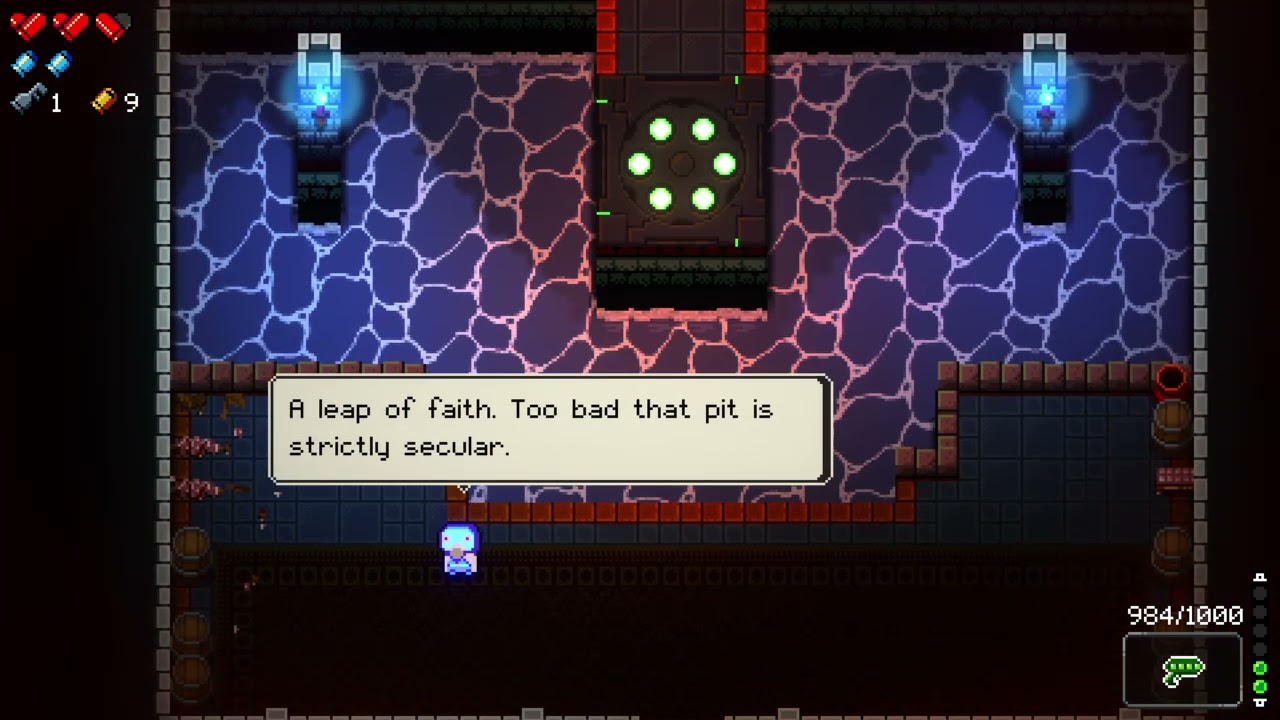 Enter the Gungeon Tutorial's Teleporter Section Without Teleporting