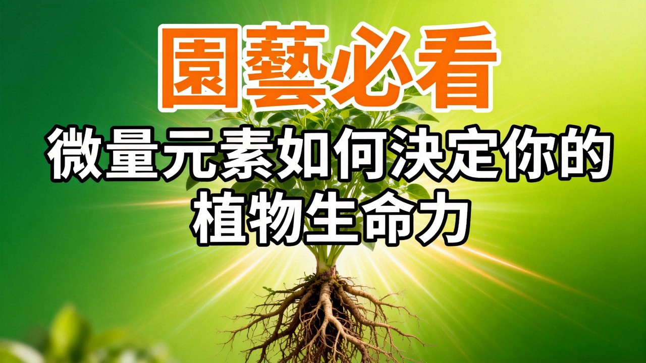 園藝必看 微量元素如何決定你的植物生命力？