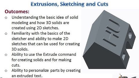 Creo Parametric - Tutorial 2, Part 1 of 2 (Extrusions, Sketching and Cuts) - ARABIC