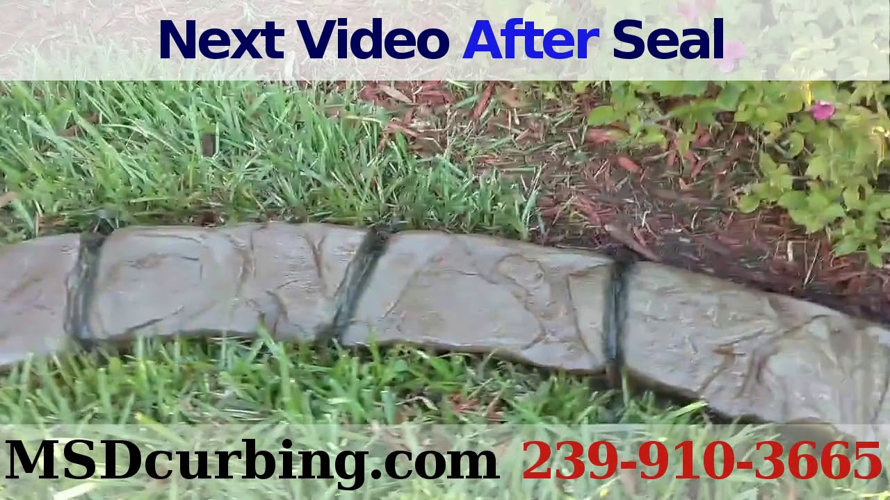 Landscape Curbing Sealed and UnSealed Example - Cape Coral, Fort Myers