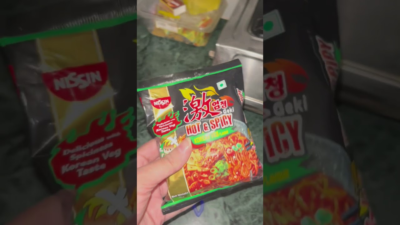 Try at your own risk ⚠️ #ytshortsindia #shortsfeed #shortsindia #koreannoodles #nissin #foodvlog