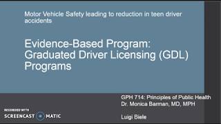 Evidence-Based Program: Graduated Driving Licensing Programs
