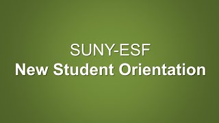ESF New Student Orientation 2021