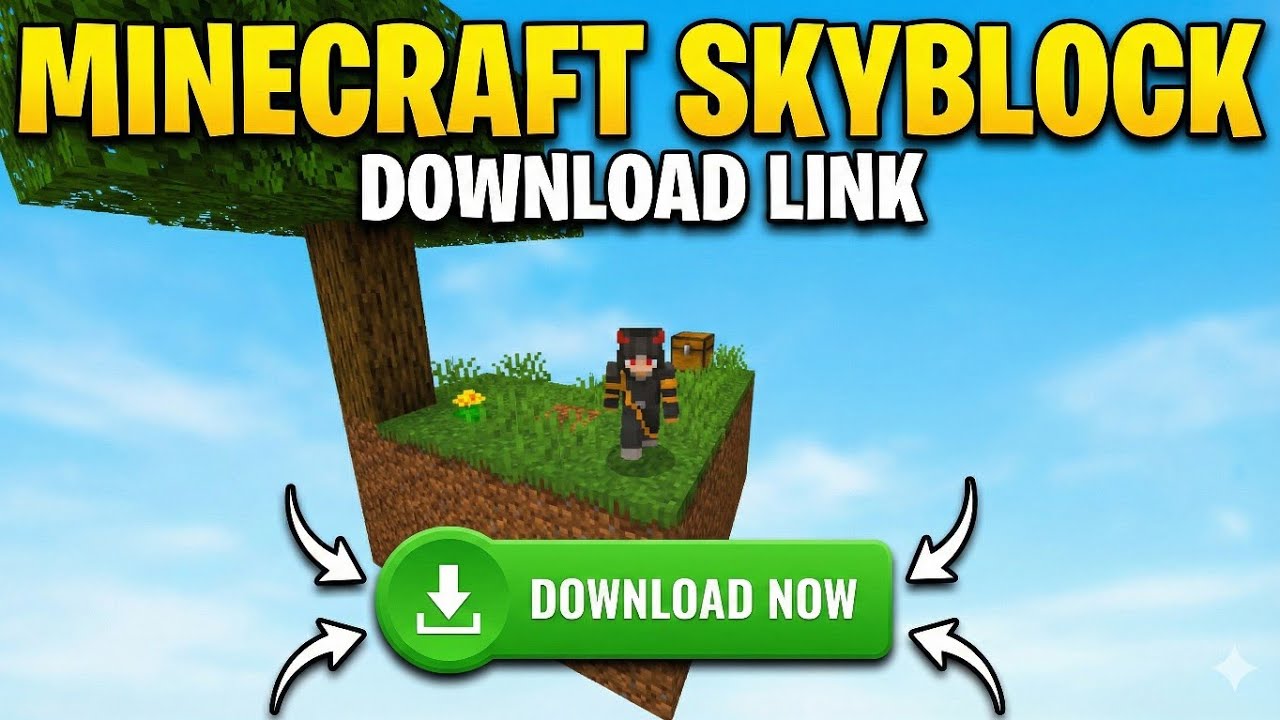 How to Download Skyblock Map for Minecraft PE | Direct Mediafire Link ...